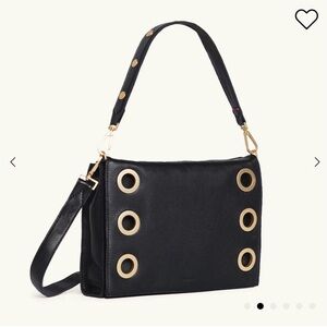 NEW HAMMITT Montana Clutch Large - Revival collection in Black with brushed Gold